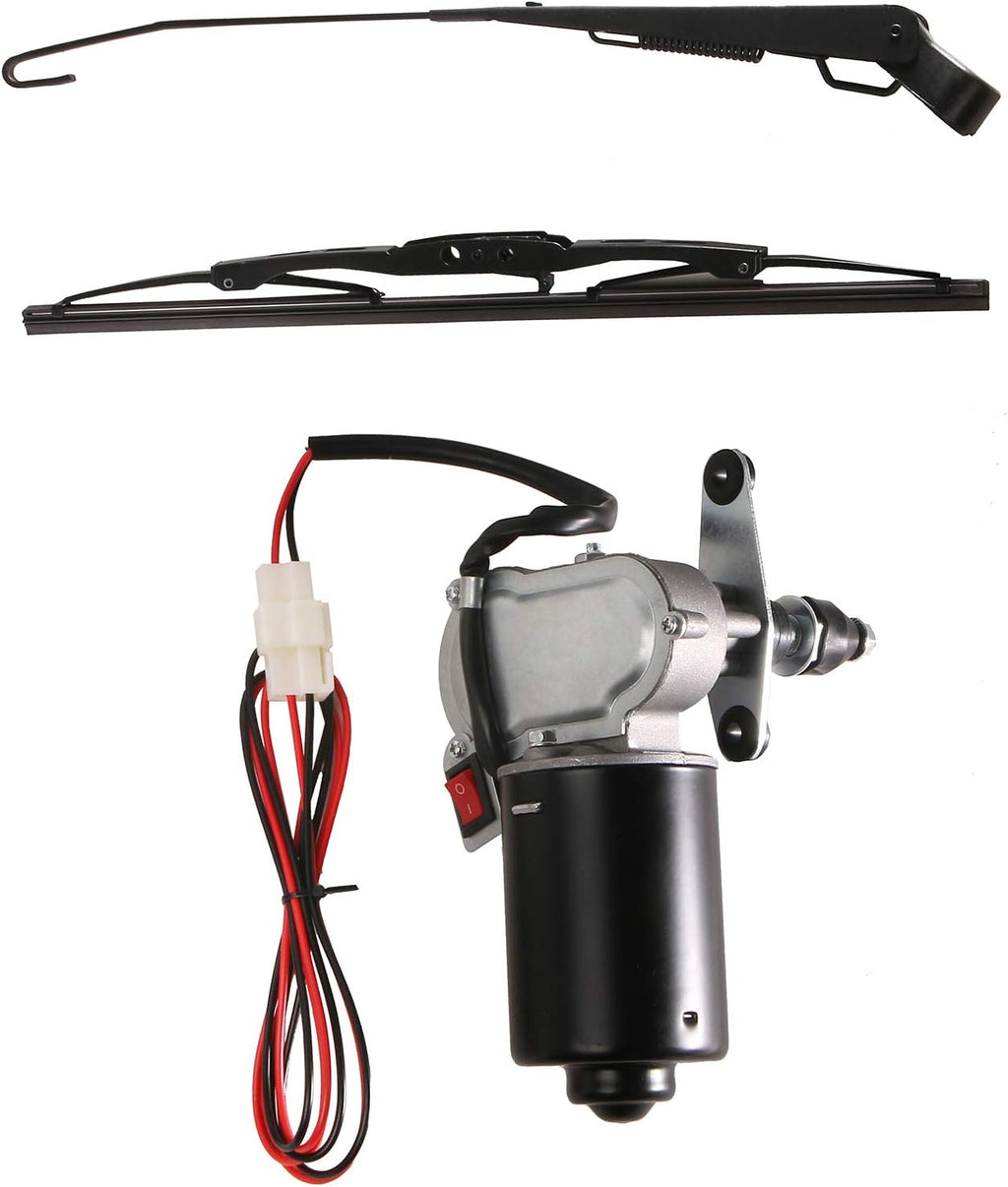 12V Universal Electric Windshield Wiper Motor Kit for UTV ATV Windshields T313