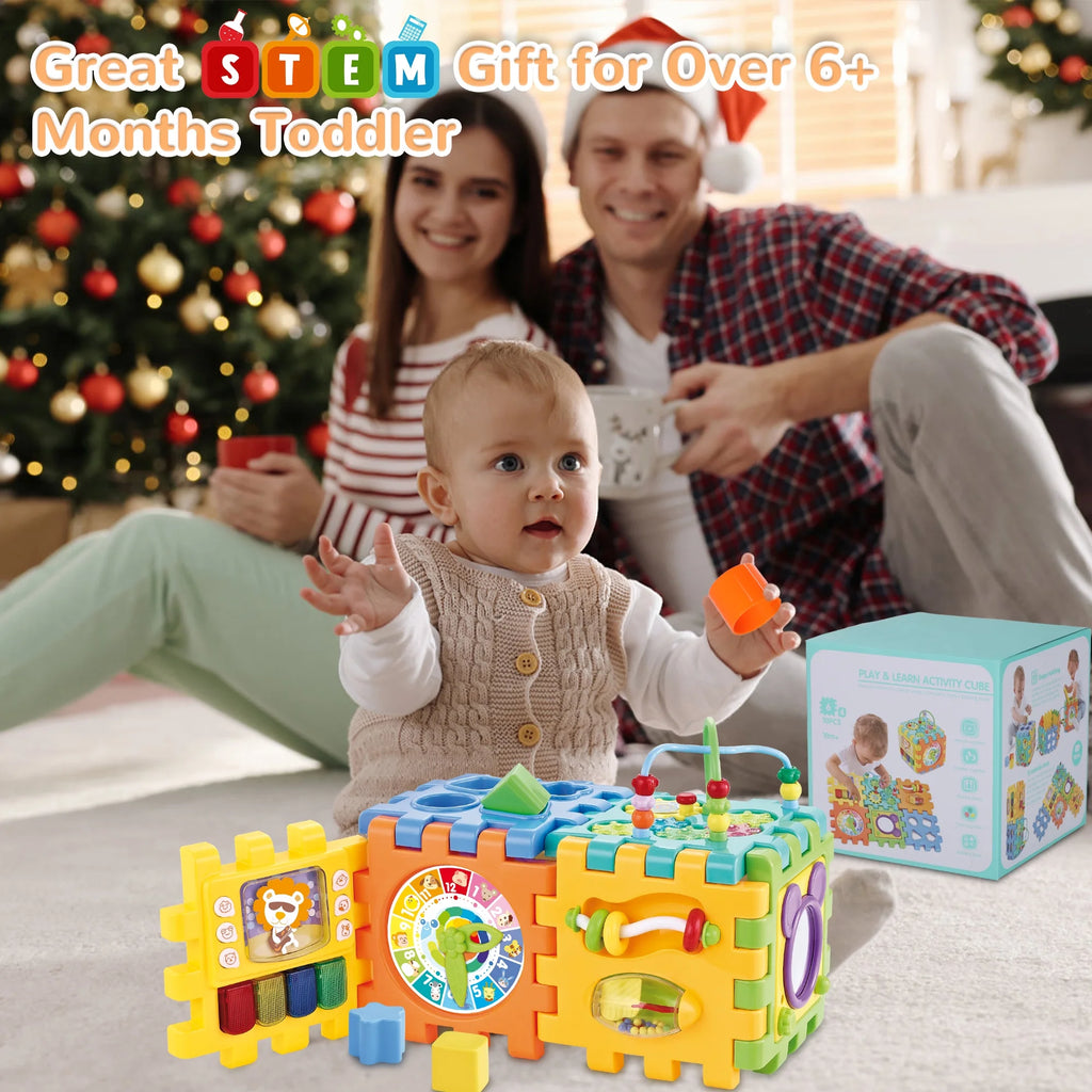 Baby Activity Cube Learning Toys Montessori Toddler Toys O208
