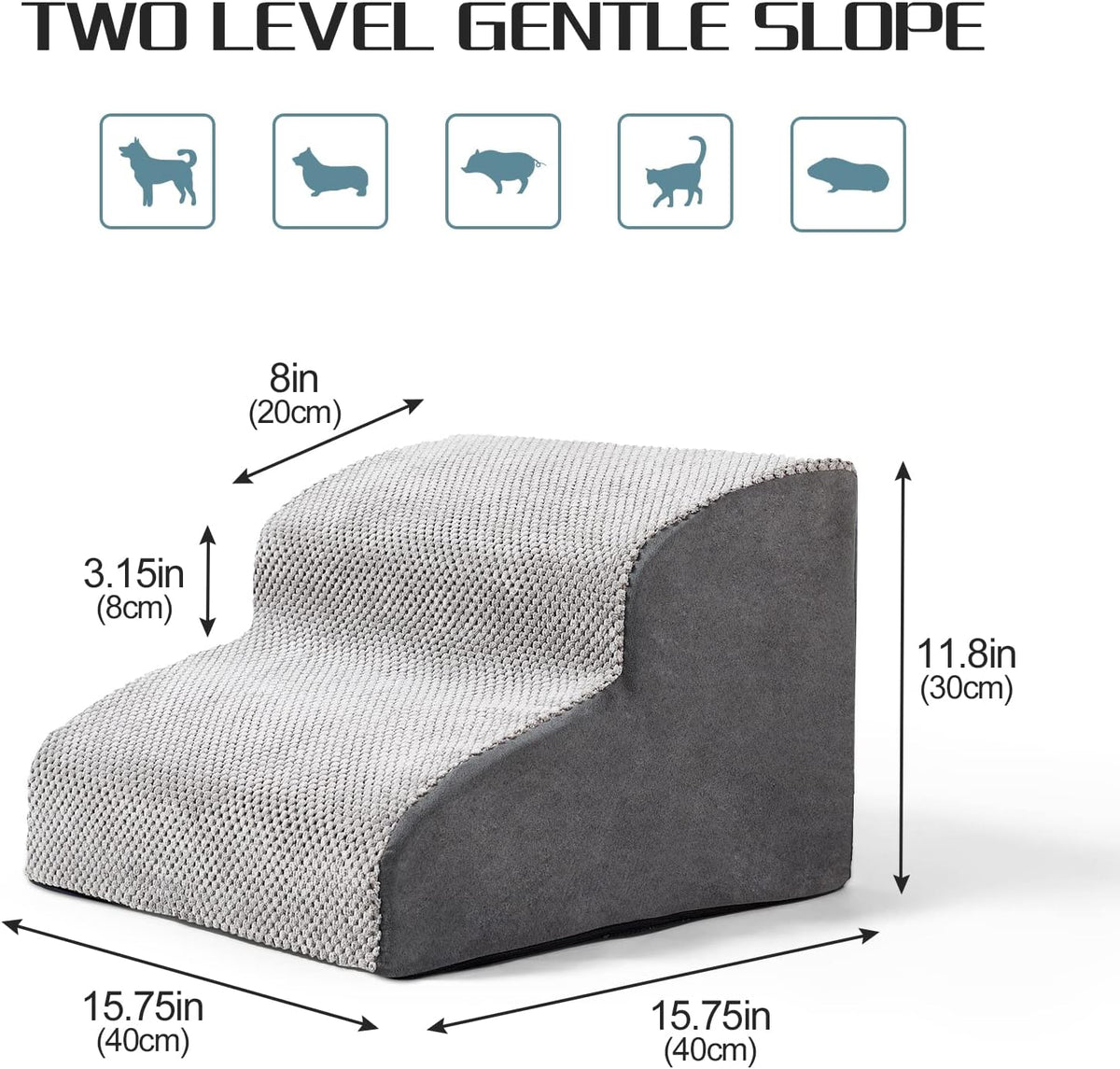 Foam Dog Stairs 4 Tiers Pet Ramp H76439