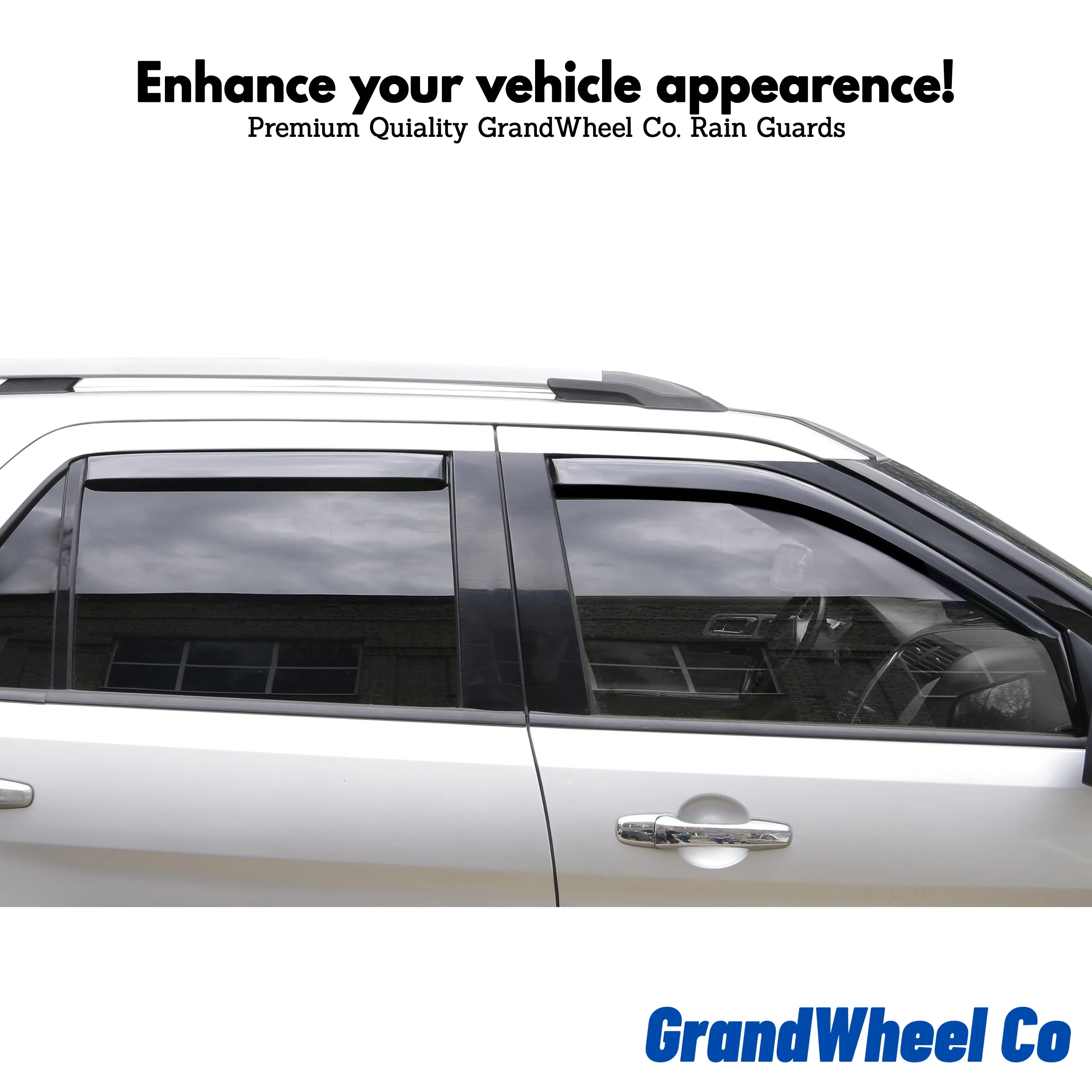 Smoke Tinted in-Channel Side Window Vent Visor Deflectors Rain Guards 4 pcs B41738