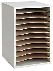 Gray 11 Compartment Vertical Desktop Sorter V809