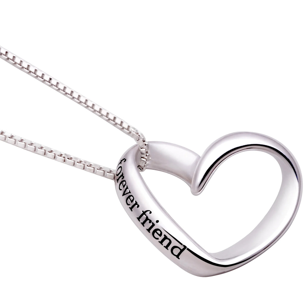 Sterling Silver Love Heart Pendant Necklace Z7297