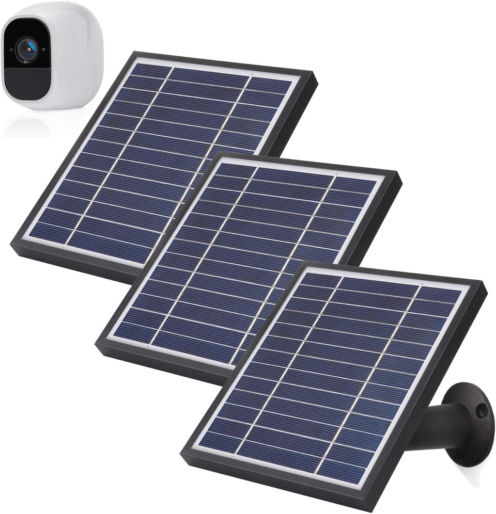 3 Pack Solar Panels for Arlo Pro 2 Camera with 11.8Feet Power Cord and Adjustable Mount D423384