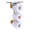 Wall Mount Toilet Paper Holder with Glass Shelf E77511