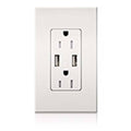Ivory 15A USB Receptacle B63256