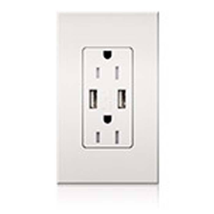 Ivory 15A USB Receptacle B63256
