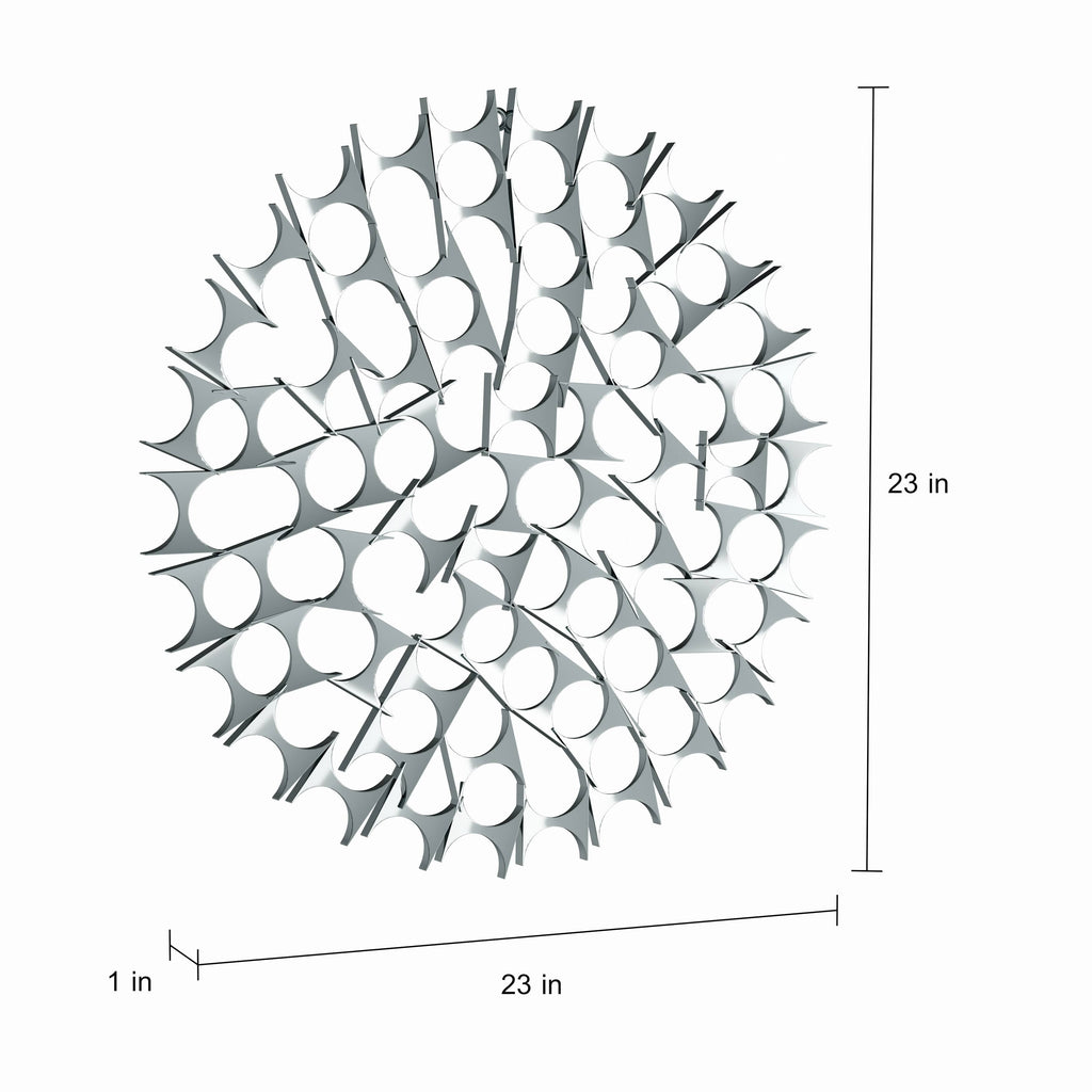 Metal Wall Decor (Set of 3) Silver Y40536