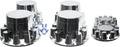 ABS Chrome Plastic Front and Rear Axle Cover Full Kits with 33mm Thread-On Flange Nut Covers and Removable Center Cap Y7210