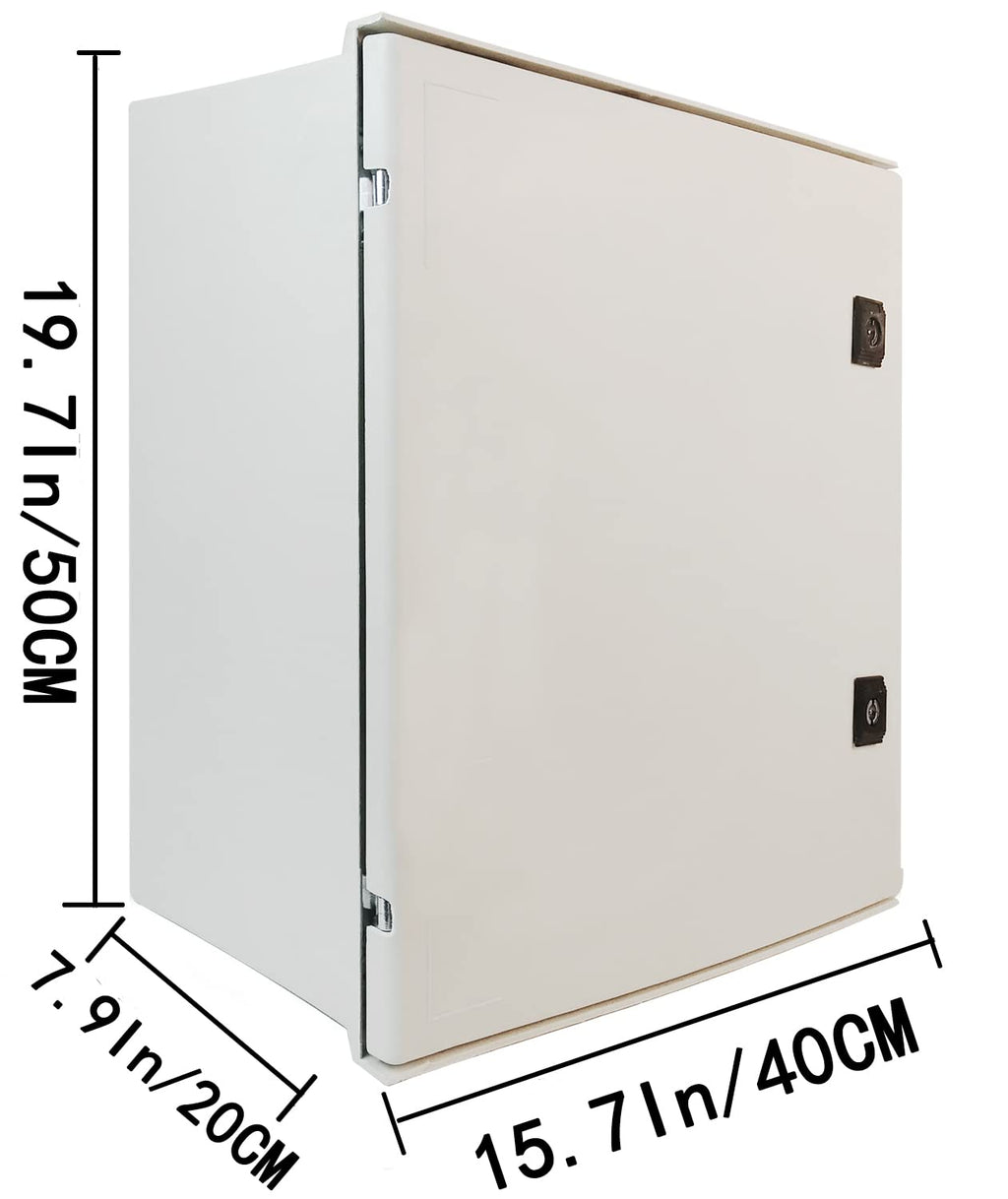 Fiberglass Wall-Mounted Electrical Enclosure with Hinges & Quarter-Turn Latches K287540