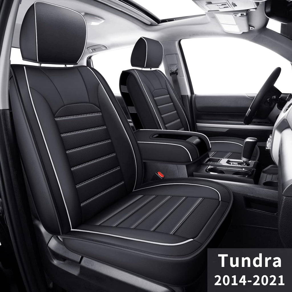 Black Rear Waterproof Faux Leather Seat Covers L162