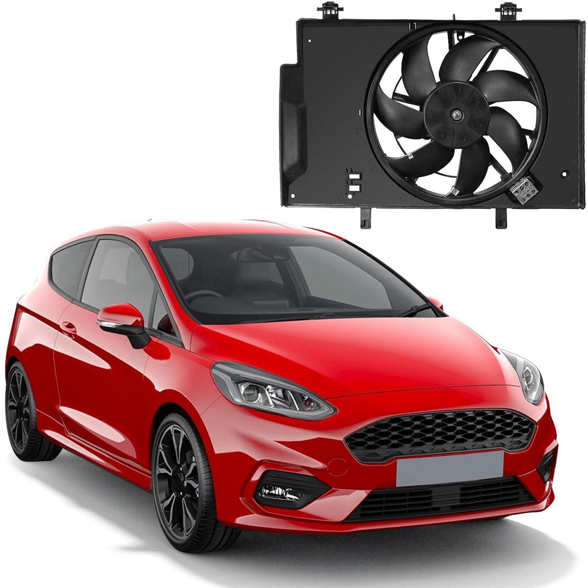 Radiator Cooling Fan Assembly for Ford Fiesta, Pack of 2 Z559149