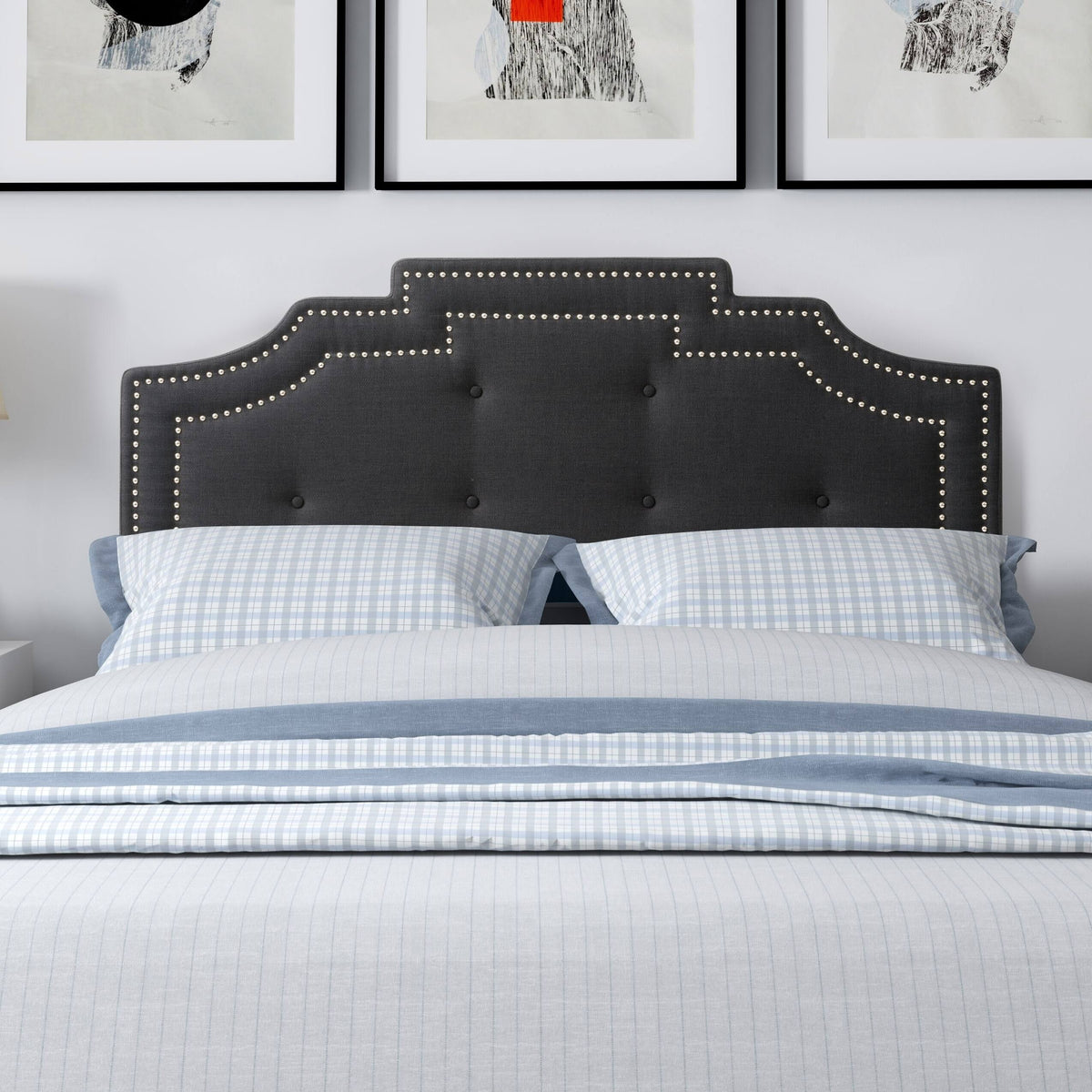 Cream Button Tufted Headboard J615