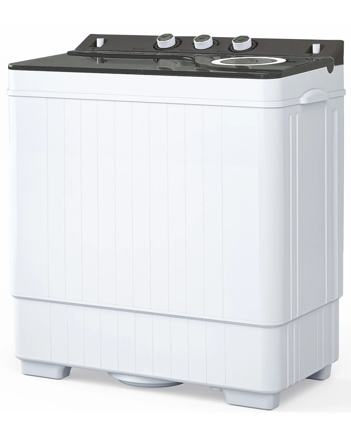 Semi-automatic Twin Tub Washing Machine, 26Lbs, White & Grey H558891