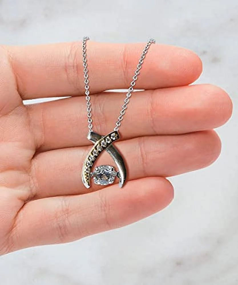 Wife Wishbone Dancing Necklace O659