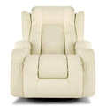 White Faux Leather Manual Glider Recliner X2076