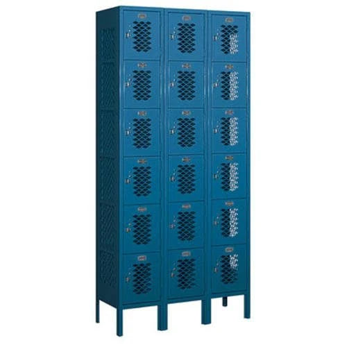 Vented Metal Locker - Six Tier - Gray T951264