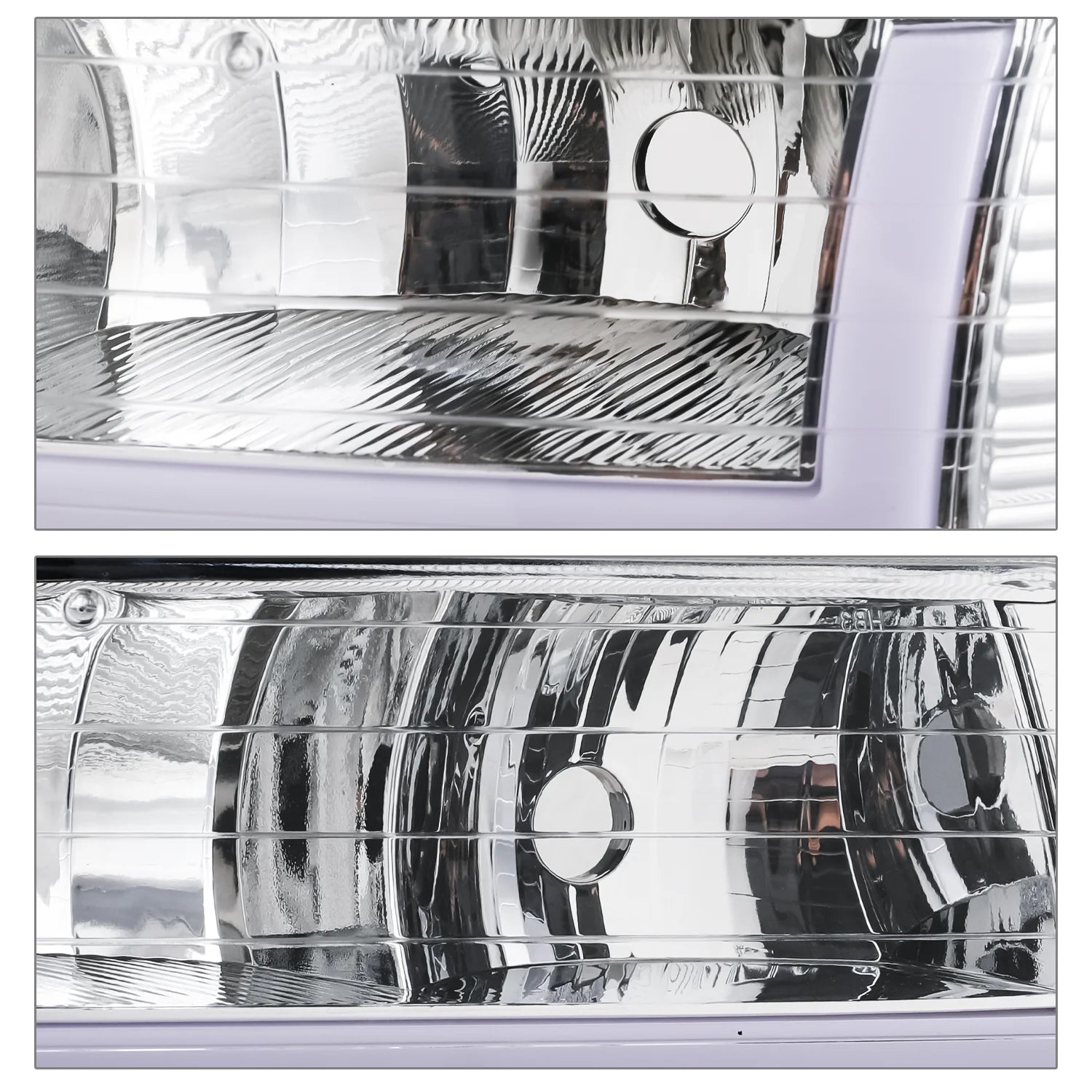 Headlights Assembly with LED Tube DRL for Chevy Silverado Suburban Tahoe Truck F59596
