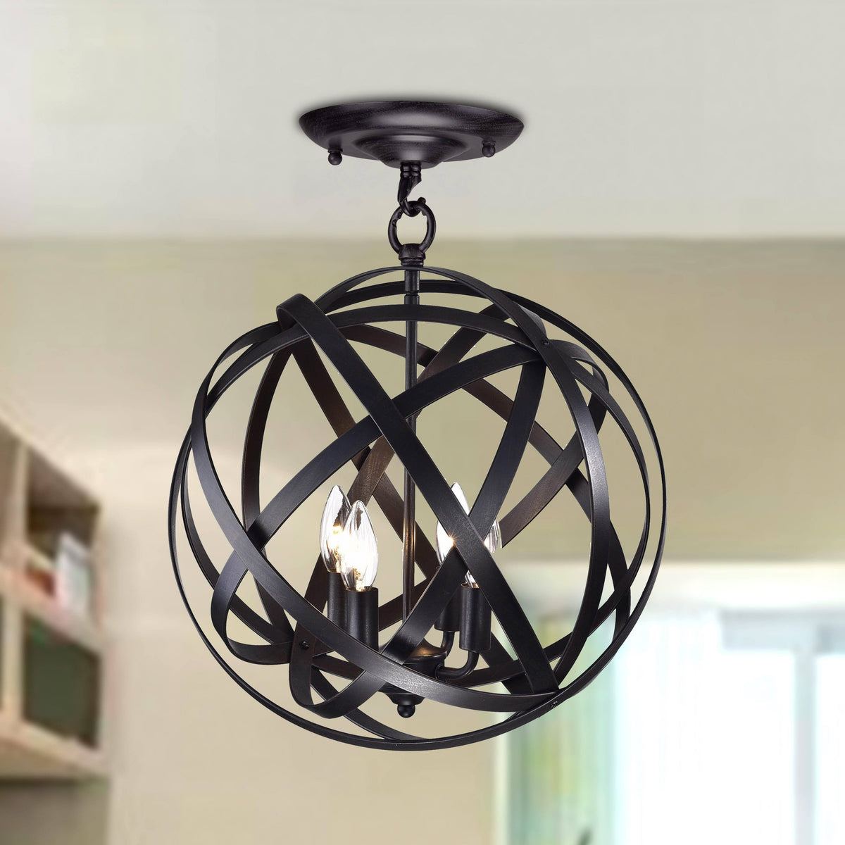 4-Light Semi-Flush Mount S286