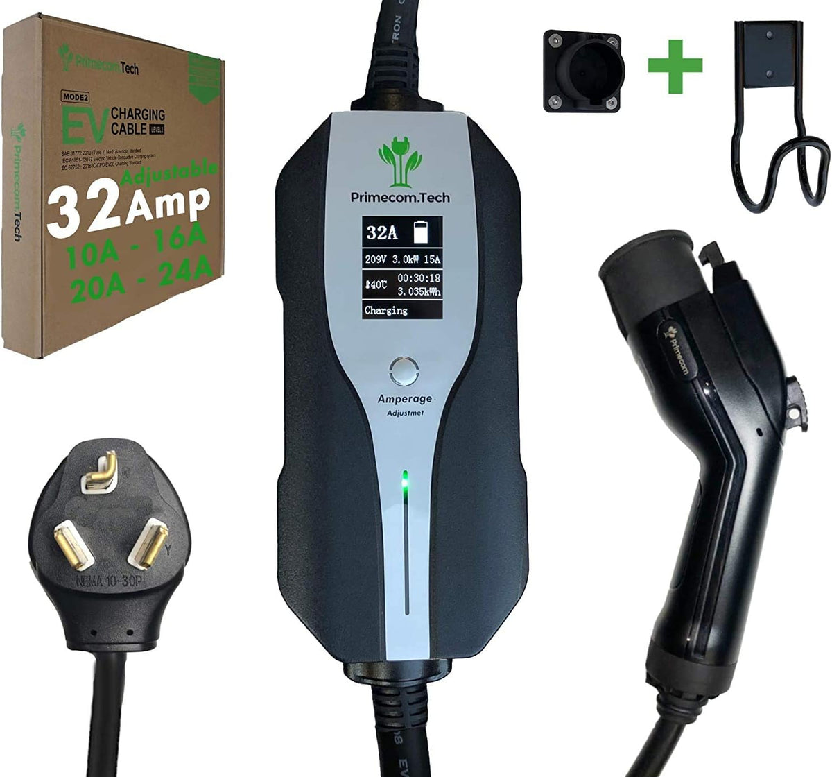 Level 2 Electric Vehicle Charger with 30Ft Cable R691744