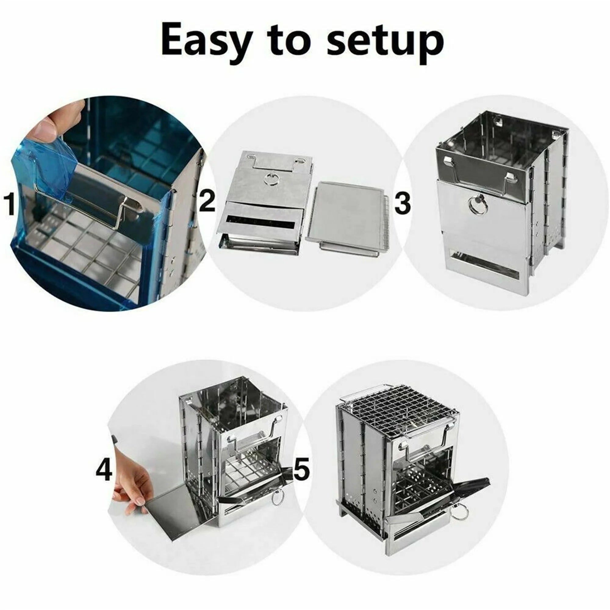 Portable Stainless Steel Wood Burning Stove G17345