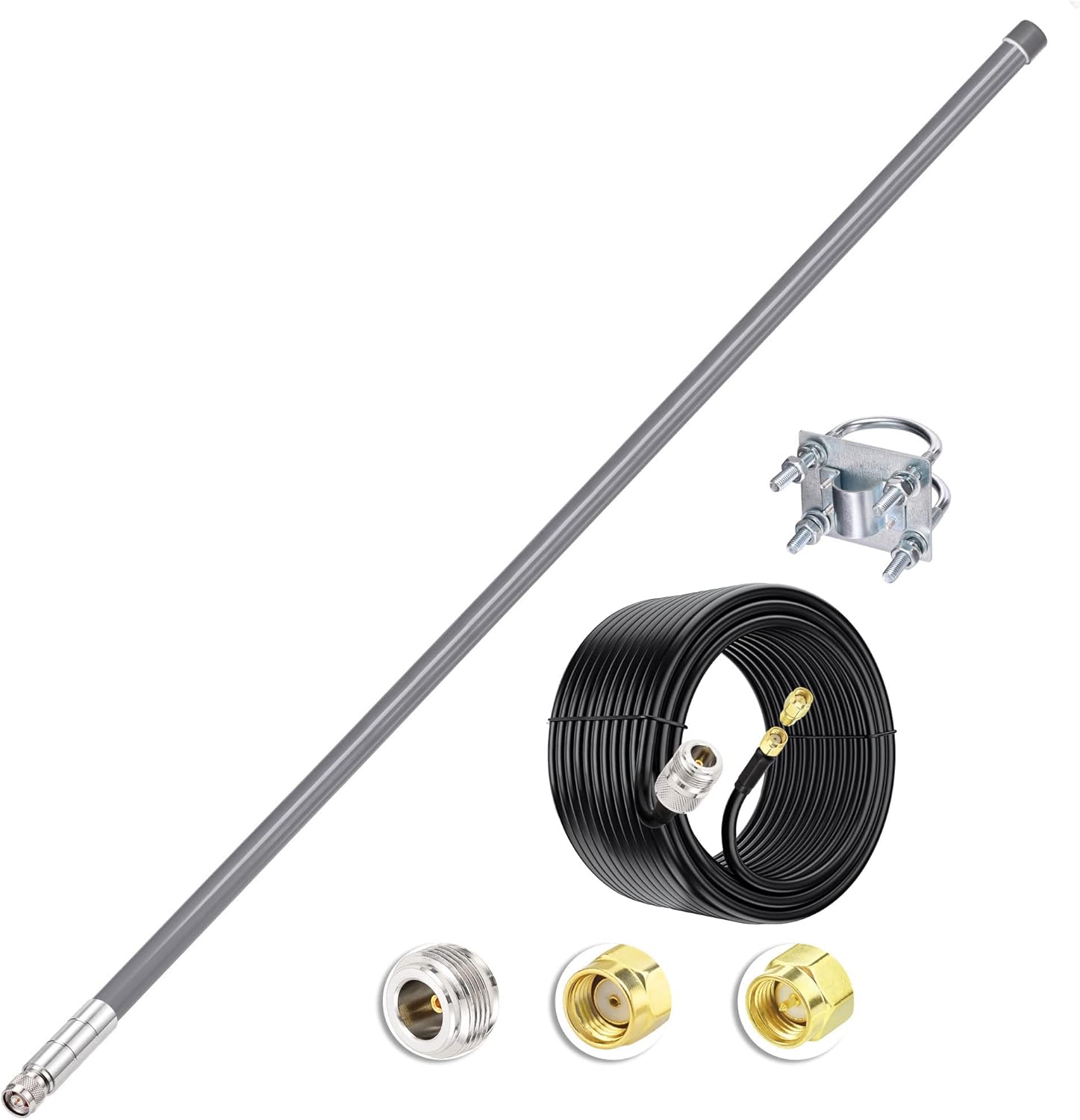 43.3inch 8dBi 915MHz Lora Antenna with 10ft Low Loss Cable D4312